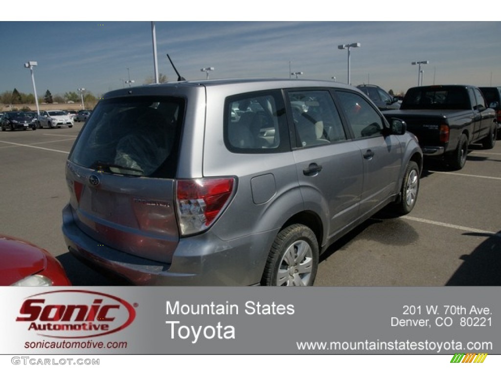 2009 Forester 2.5 X - Steel Silver Metallic / Black photo #2