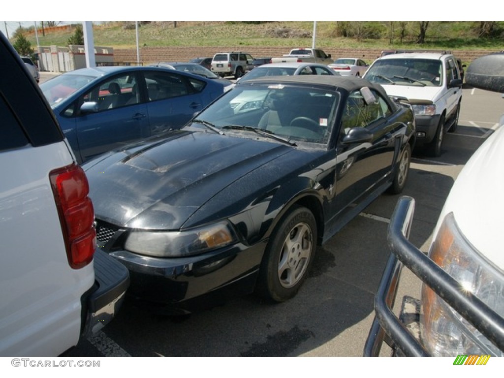 2003 Mustang V6 Convertible - Black / Medium Graphite photo #4