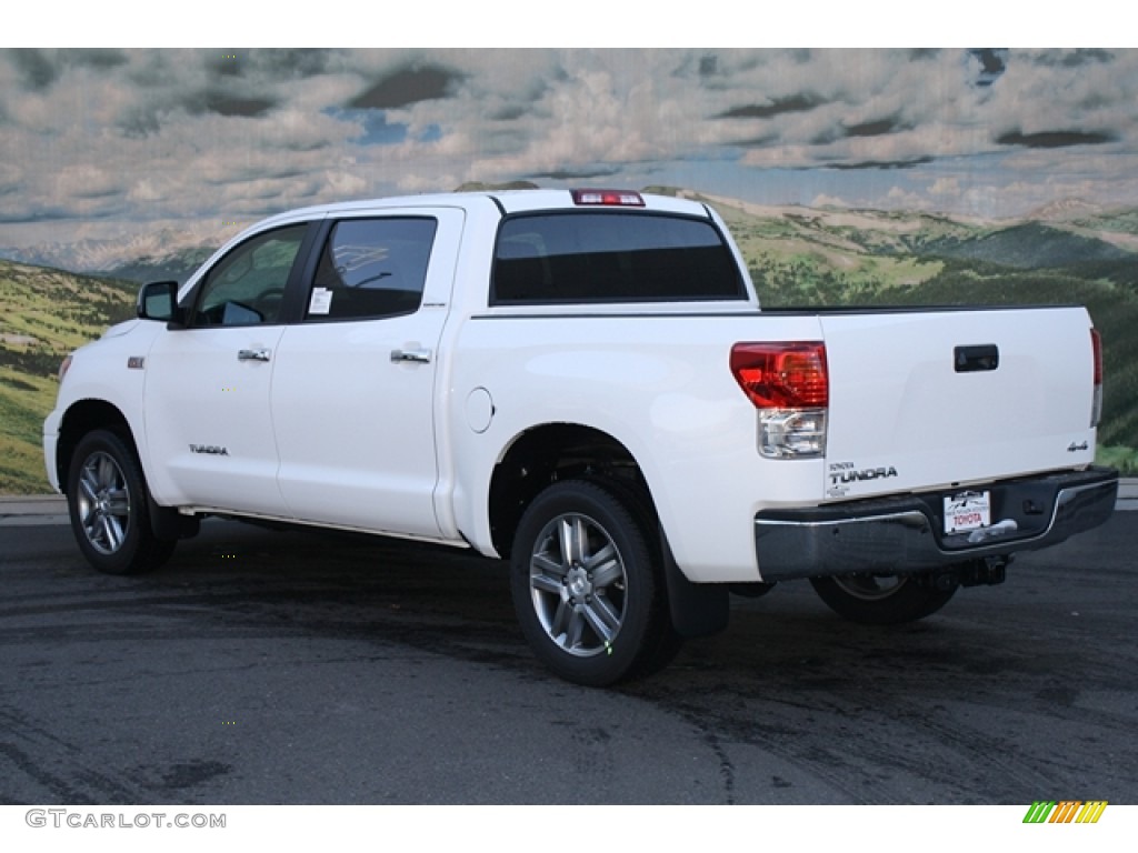 2012 Tundra Limited CrewMax 4x4 - Super White / Red Rock photo #2