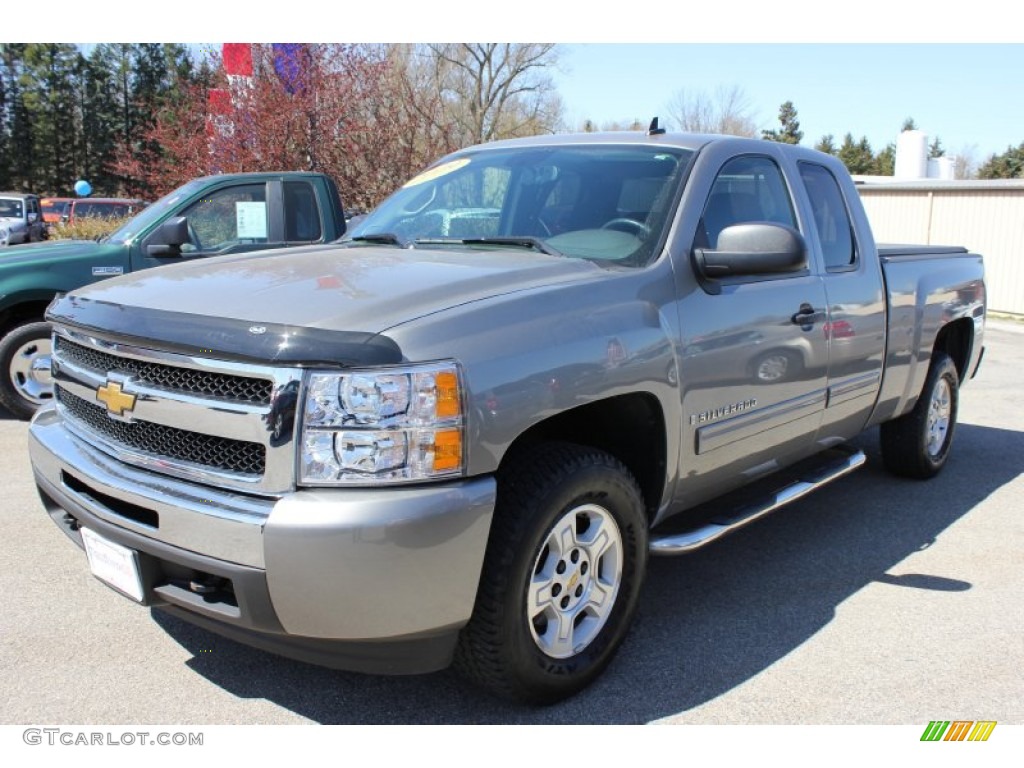 2009 Silverado 1500 LT Extended Cab 4x4 - Graystone Metallic / Ebony photo #1