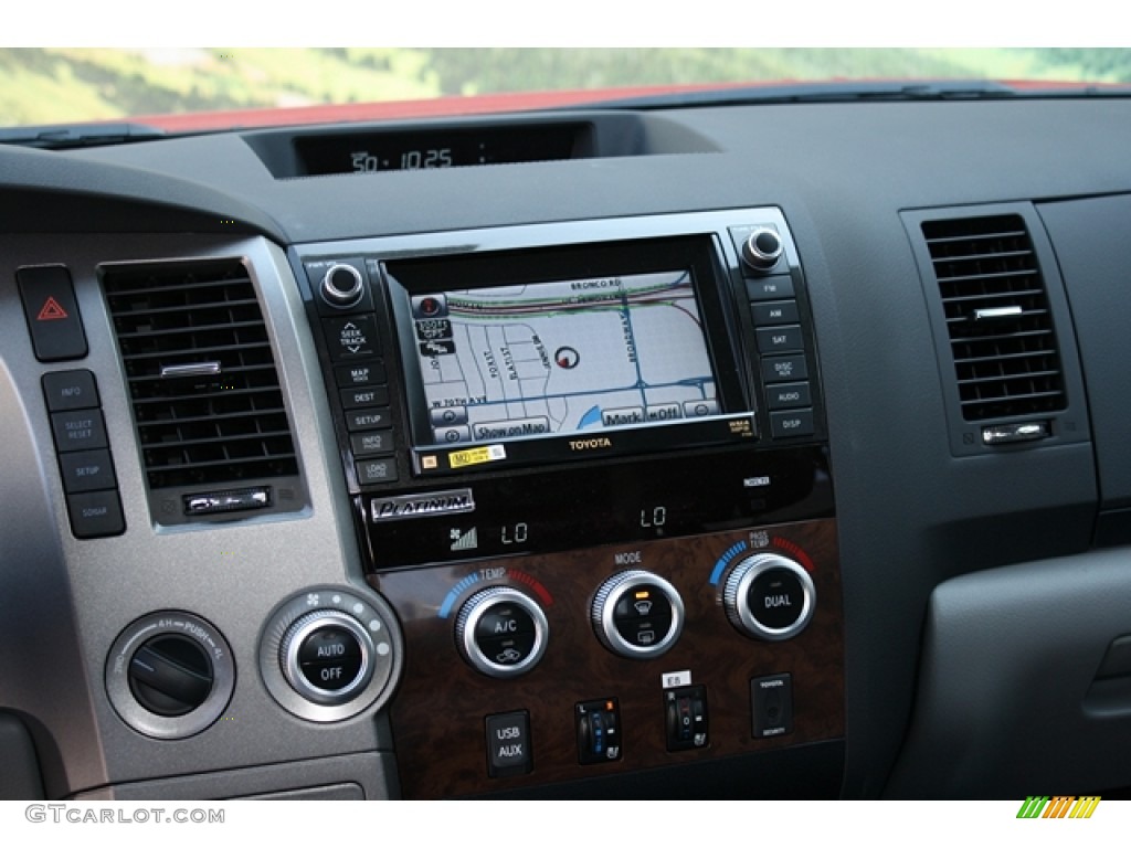 2012 Tundra Platinum CrewMax 4x4 - Barcelona Red Metallic / Graphite photo #10