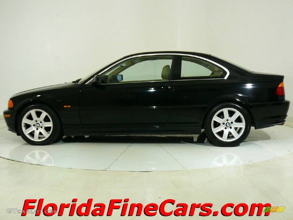 2001 3 Series 325i Coupe - Jet Black / Sand photo #3