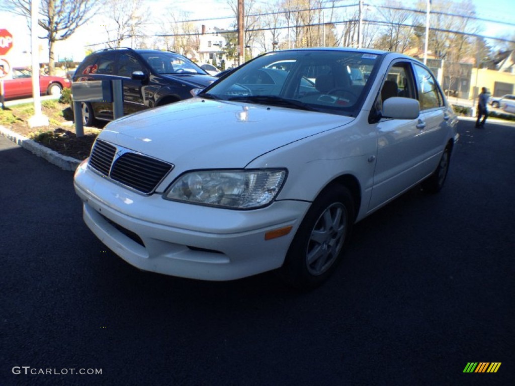 2002 Lancer LS - Innsbruck White / Tan photo #4