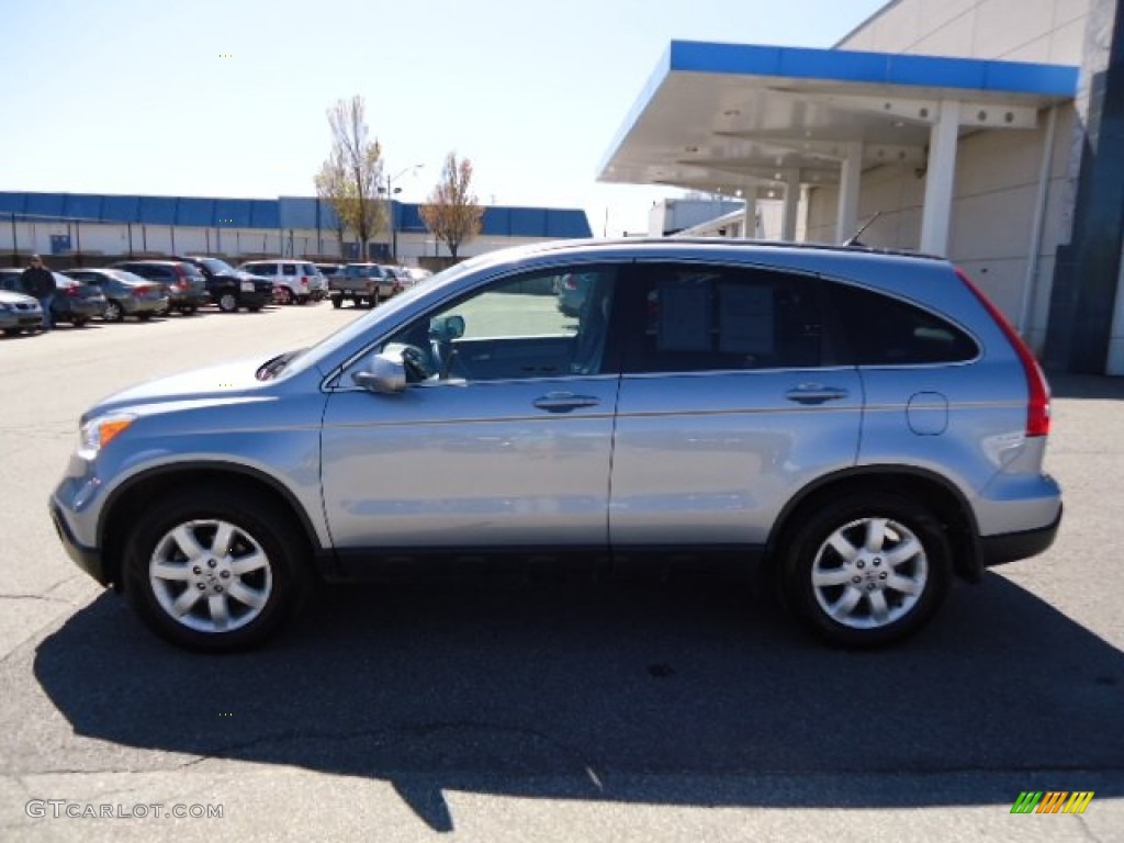 2009 CR-V EX-L 4WD - Glacier Blue Metallic / Gray photo #2