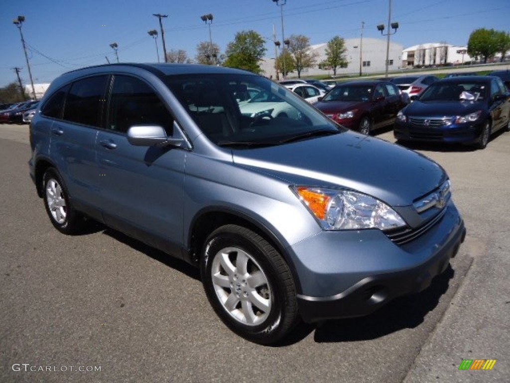 2009 CR-V EX-L 4WD - Glacier Blue Metallic / Gray photo #7