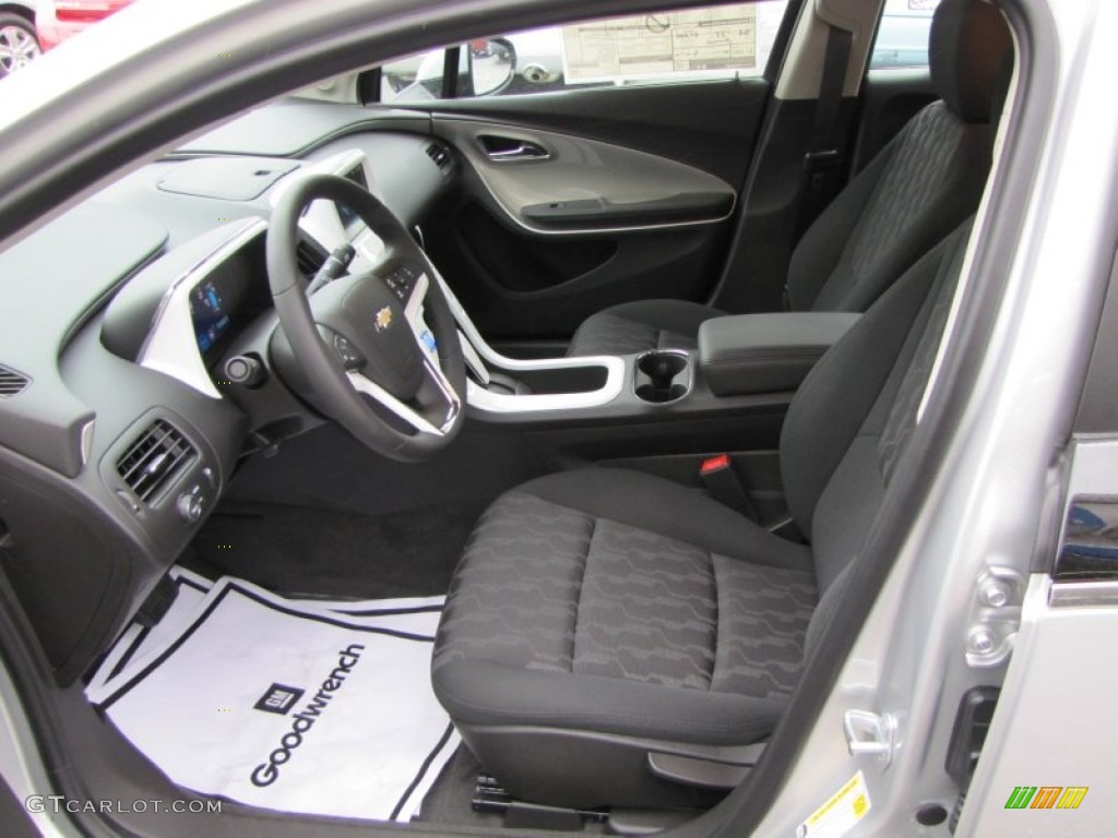 Jet Black/Ceramic White Accents Interior 2012 Chevrolet Volt Hatchback Photo #63499849