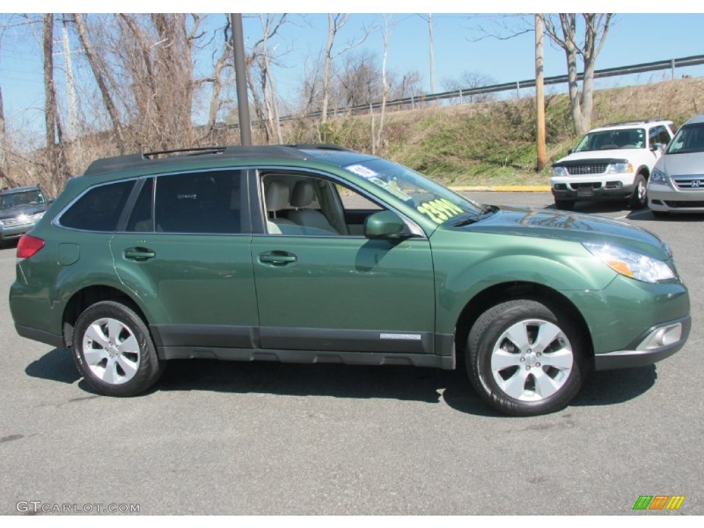 2010 Outback 2.5i Limited Wagon - Cypress Green Pearl / Warm Ivory photo #4
