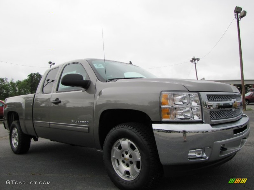 2012 Silverado 1500 LT Extended Cab 4x4 - Graystone Metallic / Ebony photo #1
