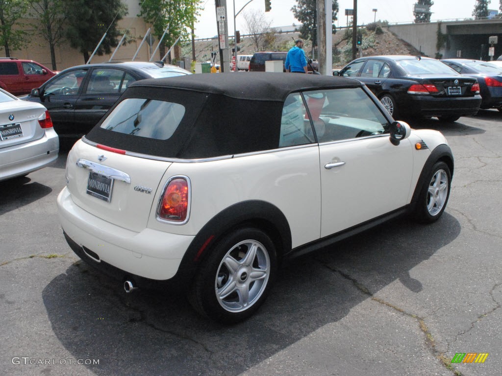 2009 Cooper Convertible - Pepper White / Lounge Carbon Black Leather photo #2