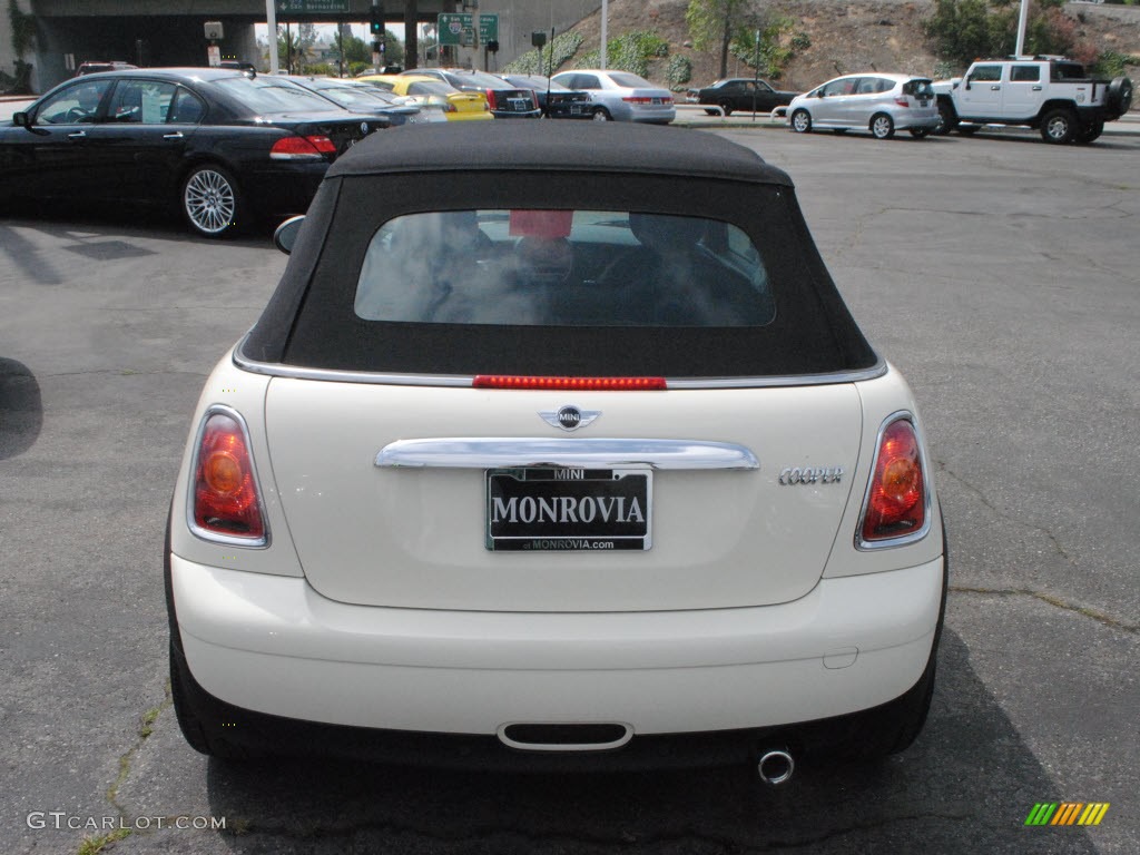 2009 Cooper Convertible - Pepper White / Lounge Carbon Black Leather photo #3