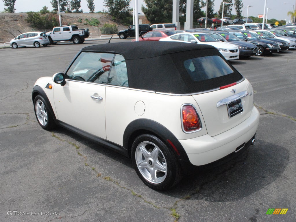2009 Cooper Convertible - Pepper White / Lounge Carbon Black Leather photo #4