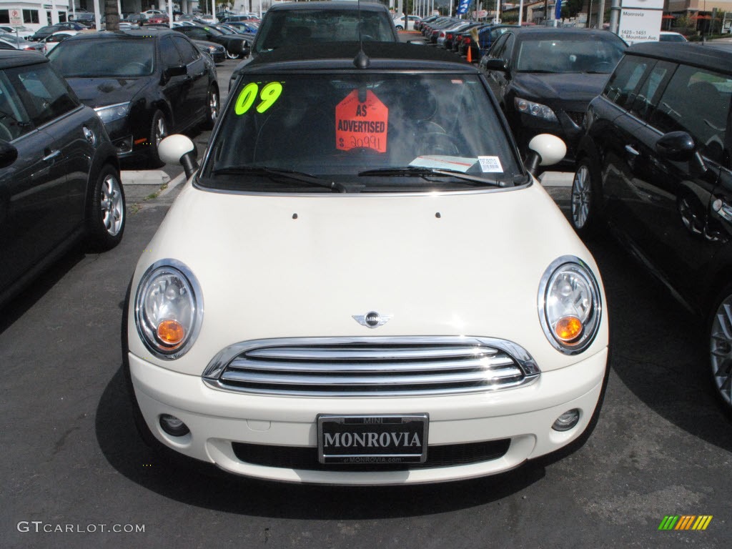 2009 Cooper Convertible - Pepper White / Lounge Carbon Black Leather photo #25