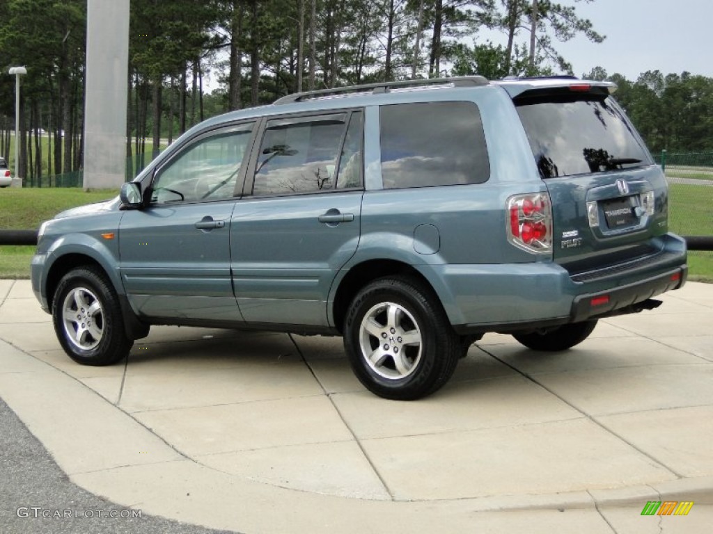 2008 Pilot EX-L - Steel Blue Metallic / Gray photo #6