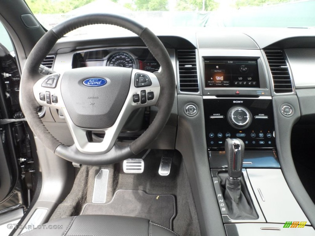 2013 Ford Taurus SHO AWD SHO Charcoal Black Leather Dashboard Photo #63509230