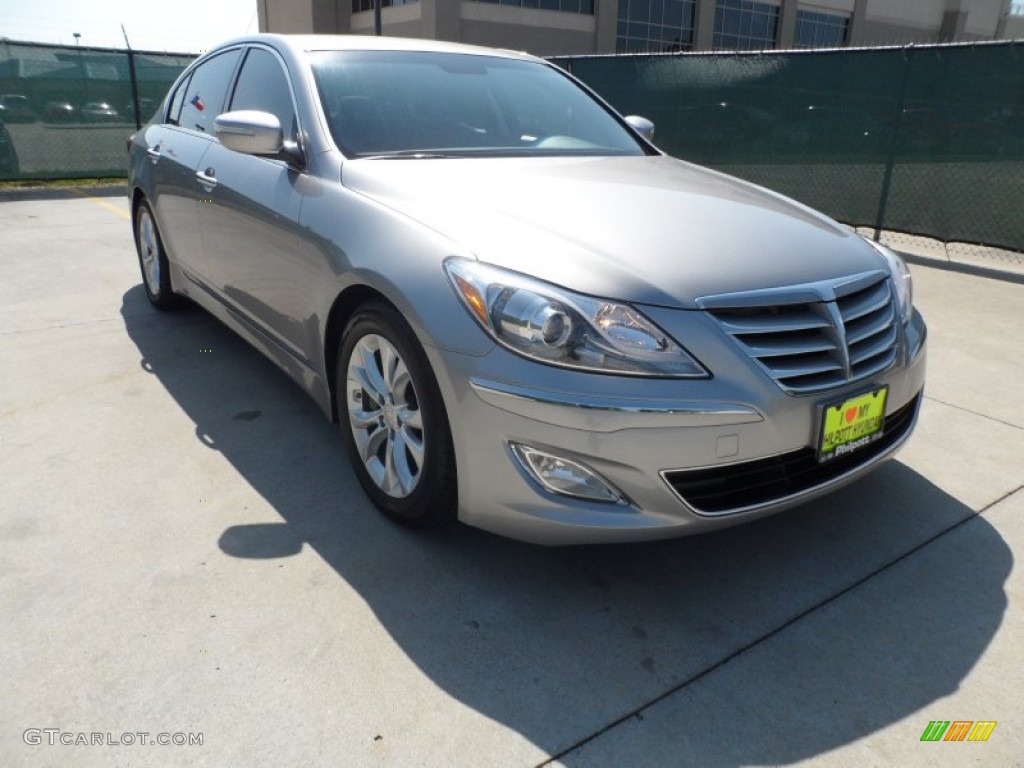 2012 Genesis 3.8 Sedan - Titanium Gray Metallic / Jet Black photo #1