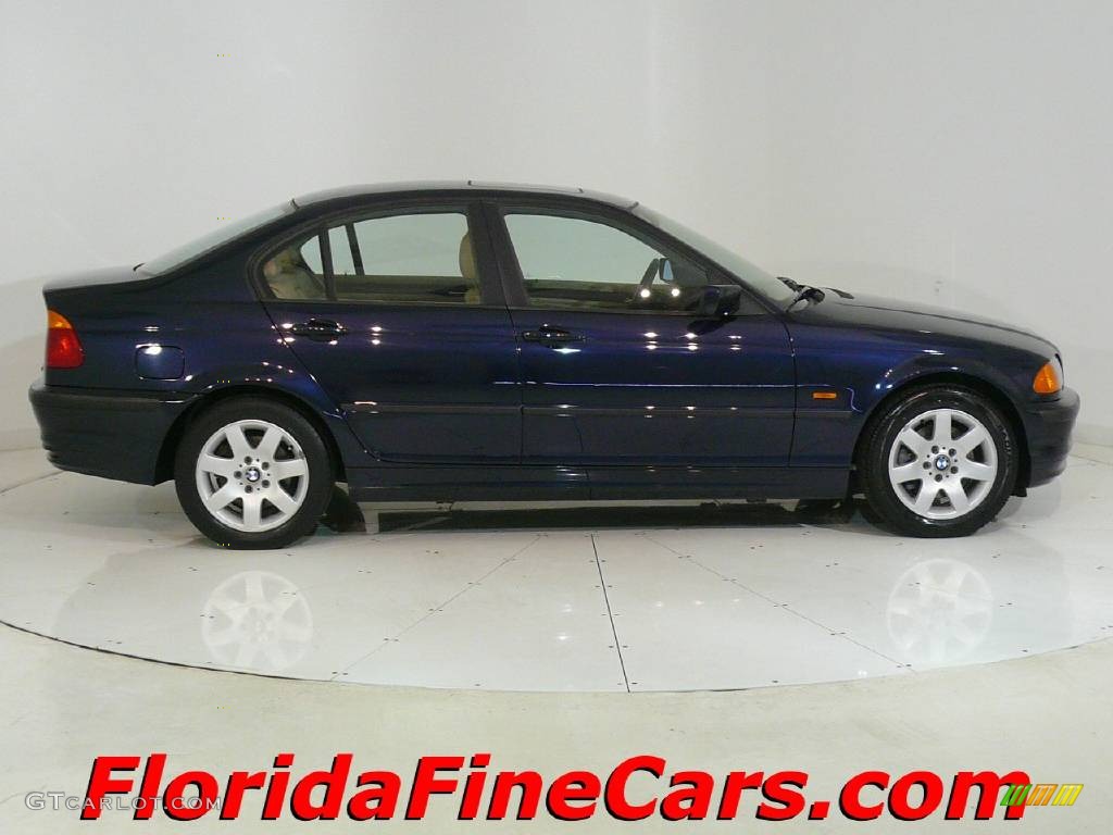 2001 3 Series 325i Sedan - Orient Blue Metallic / Sand photo #4