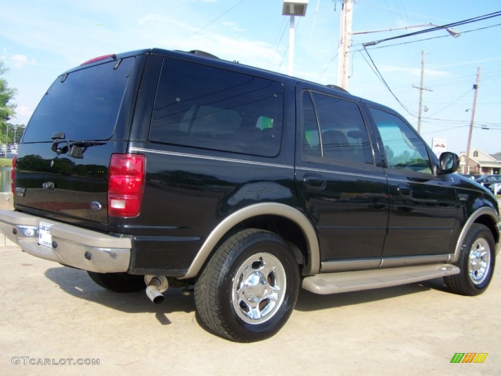 2001 Expedition Eddie Bauer - Black Clearcoat / Medium Parchment photo #37