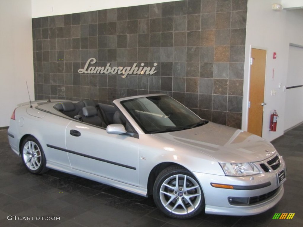 Silver Metallic 2005 Saab 9-3 Aero Convertible Exterior Photo #63511894
