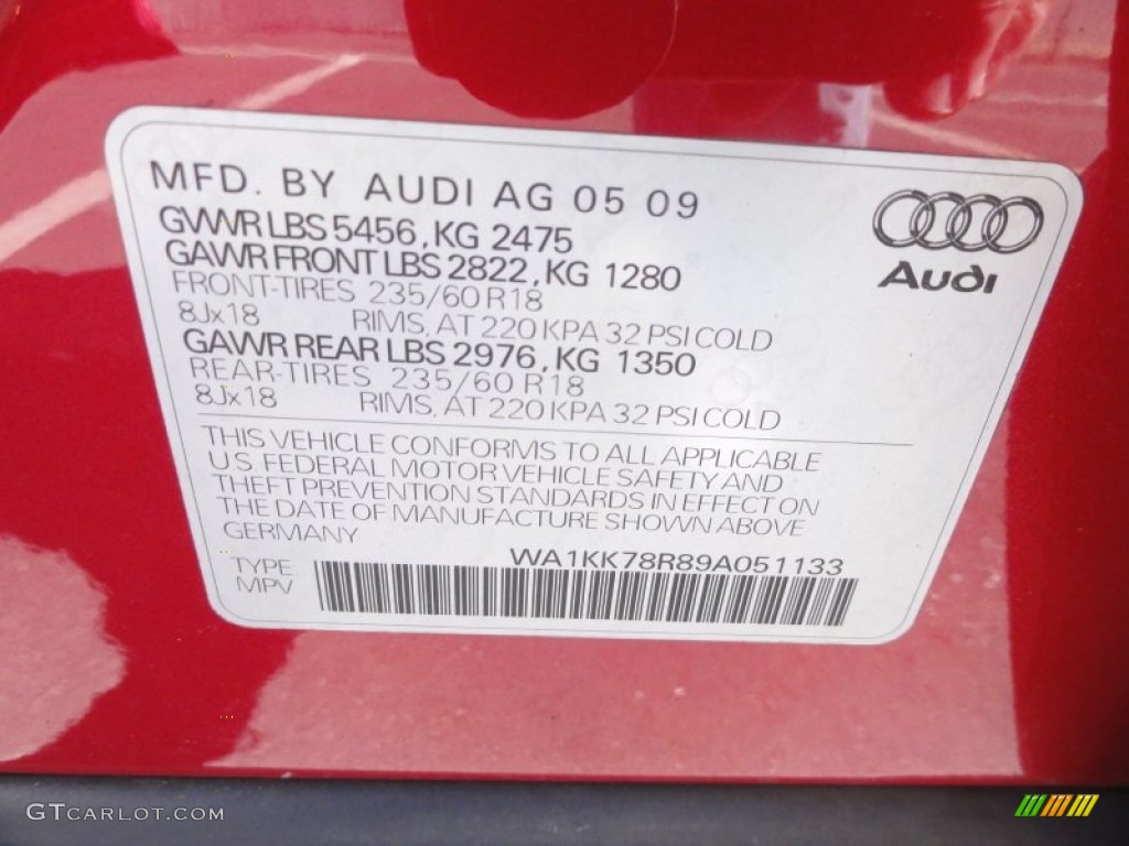 2009 Q5 3.2 Premium quattro - Garnet Red Pearl Effect / Cardamom Beige photo #42