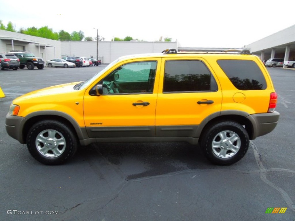 2002 Escape XLT V6 4WD - Chrome Yellow / Medium Graphite photo #2