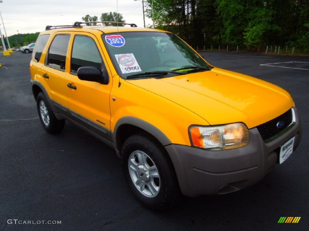2002 Escape XLT V6 4WD - Chrome Yellow / Medium Graphite photo #6