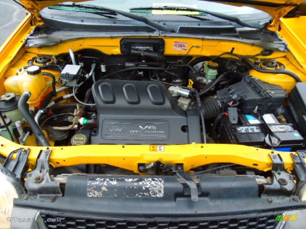 2002 Escape XLT V6 4WD - Chrome Yellow / Medium Graphite photo #22