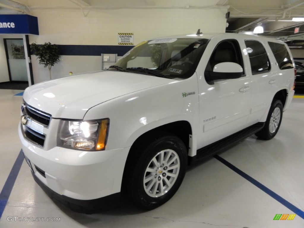 White Diamond Tricoat 2011 Chevrolet Tahoe Hybrid 4x4 Exterior Photo #63512992