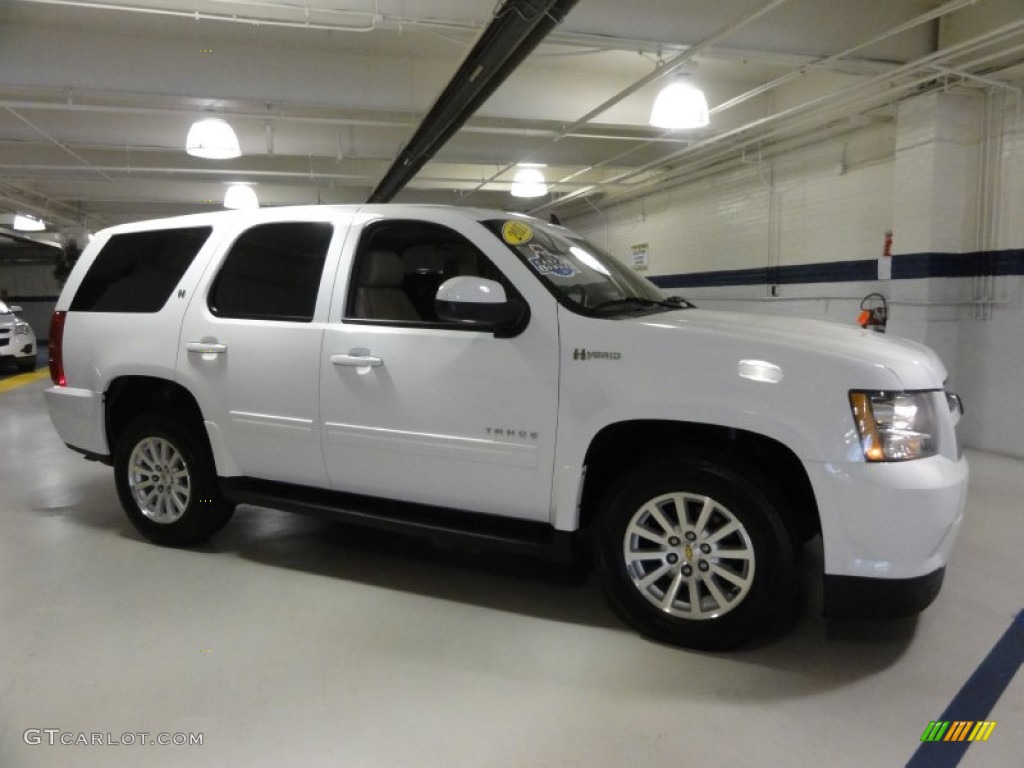 White Diamond Tricoat 2011 Chevrolet Tahoe Hybrid 4x4 Exterior Photo #63513022