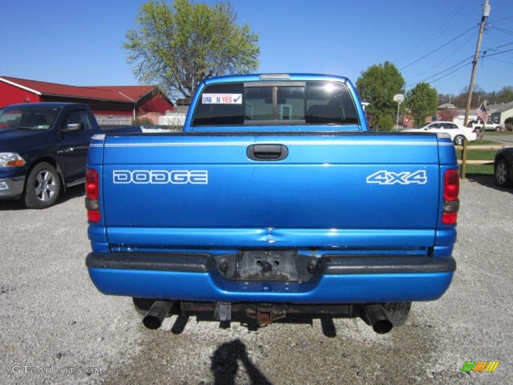 2001 Ram 1500 SLT Club Cab 4x4 - Intense Blue Pearl / Agate photo #6