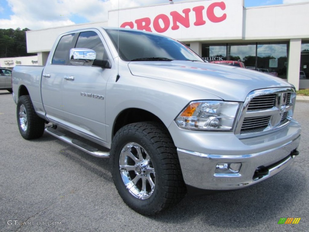 2011 Ram 1500 Big Horn Quad Cab 4x4 - Bright Silver Metallic / Dark Slate Gray/Medium Graystone photo #1