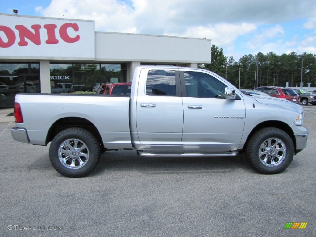 2011 Ram 1500 Big Horn Quad Cab 4x4 - Bright Silver Metallic / Dark Slate Gray/Medium Graystone photo #8