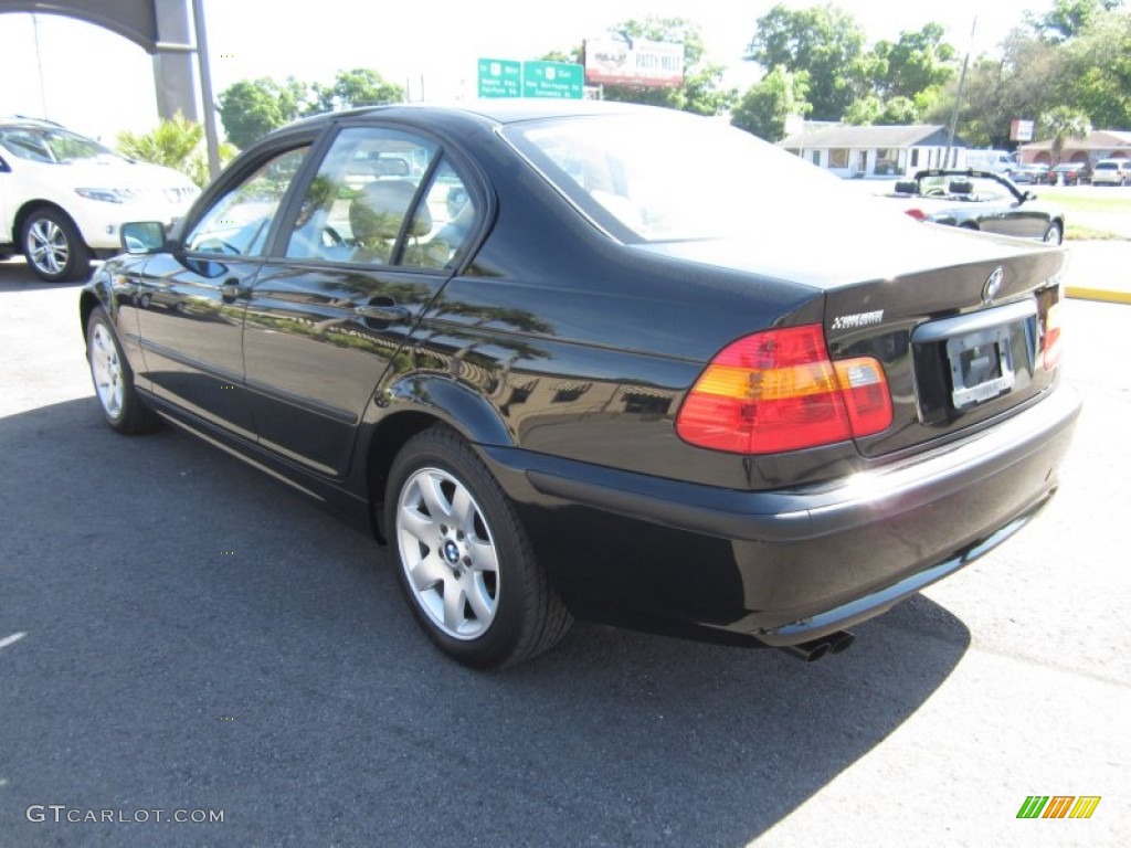 2002 3 Series 325i Sedan - Jet Black / Sand photo #7