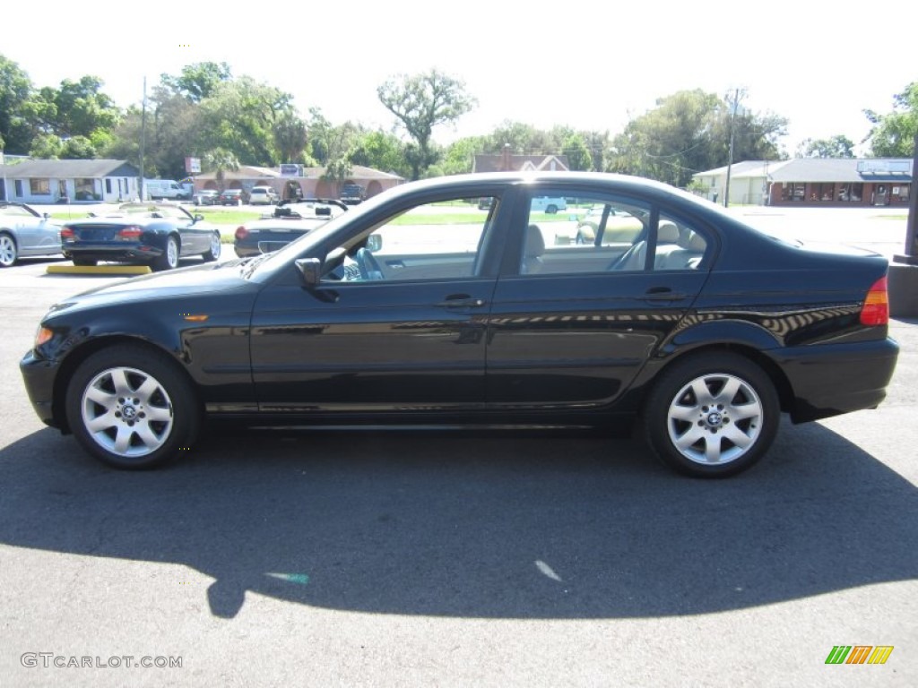 2002 3 Series 325i Sedan - Jet Black / Sand photo #8