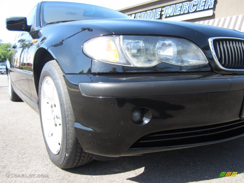 2002 3 Series 325i Sedan - Jet Black / Sand photo #10