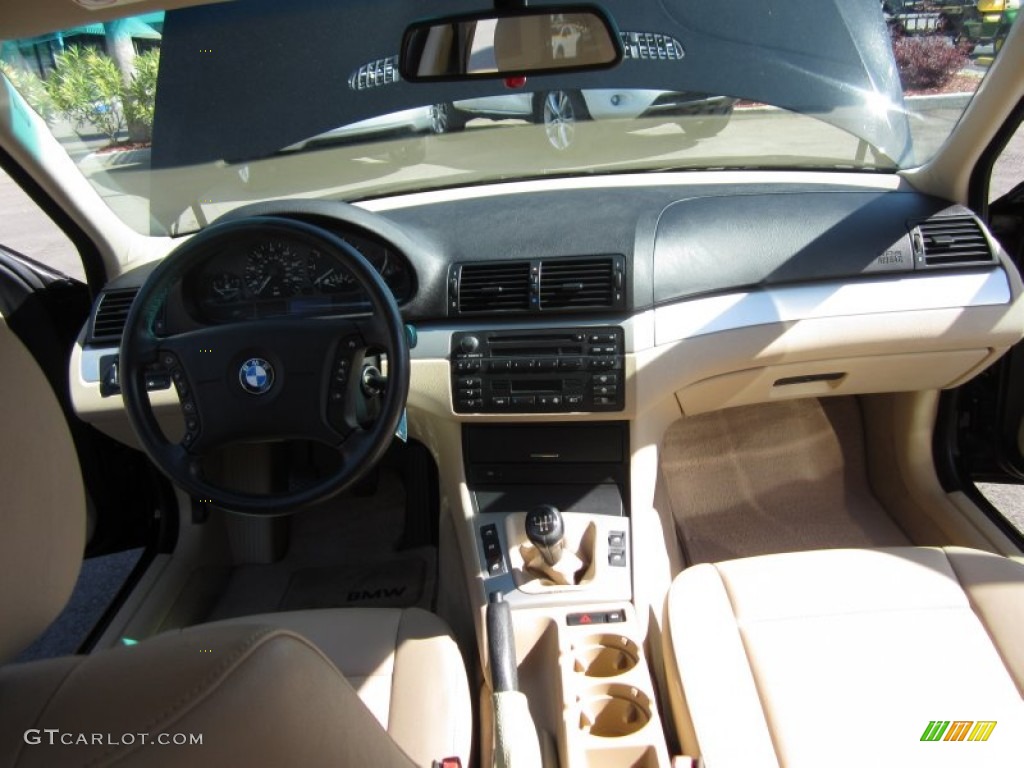 2002 3 Series 325i Sedan - Jet Black / Sand photo #25