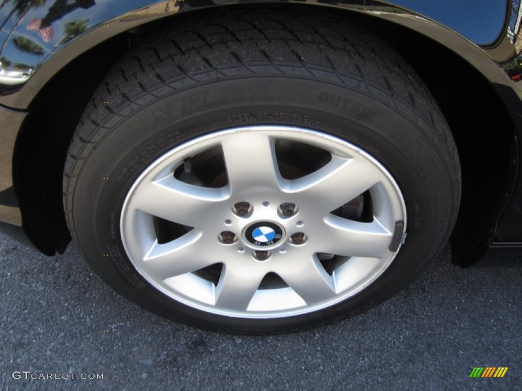 2002 3 Series 325i Sedan - Jet Black / Sand photo #38