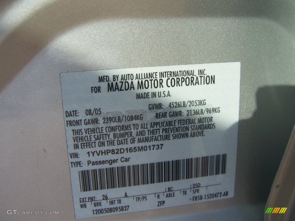 2006 Mazda MAZDA6 s Sport Wagon Parts Photos