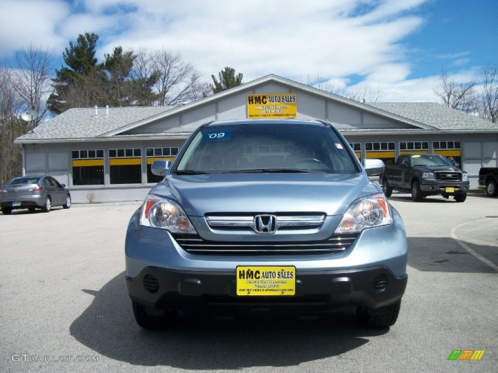 2009 CR-V EX-L 4WD - Glacier Blue Metallic / Gray photo #3