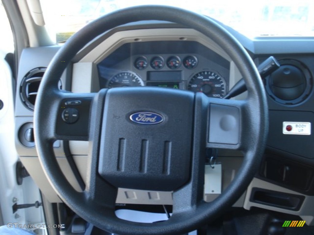 2010 Ford F350 Super Duty XL Regular Cab 4x4 Dump Truck Medium Stone Steering Wheel Photo #63520613