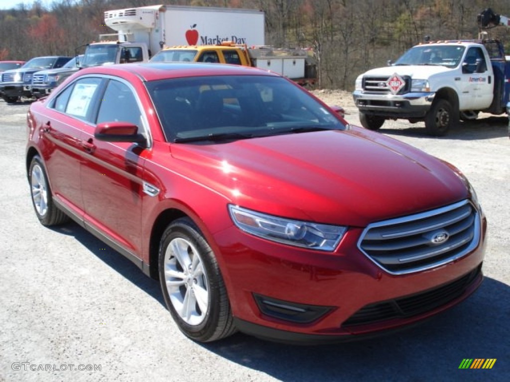 2013 Taurus SEL AWD - Ruby Red Metallic / Charcoal Black photo #2