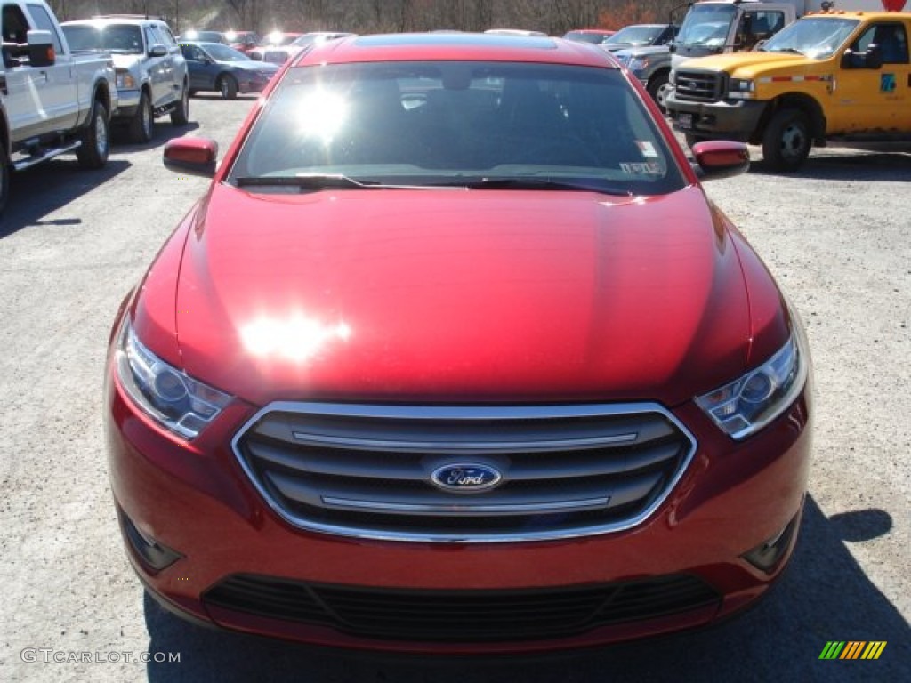 2013 Taurus SEL AWD - Ruby Red Metallic / Charcoal Black photo #3