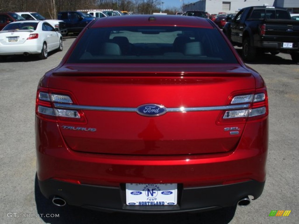 2013 Taurus SEL AWD - Ruby Red Metallic / Charcoal Black photo #7