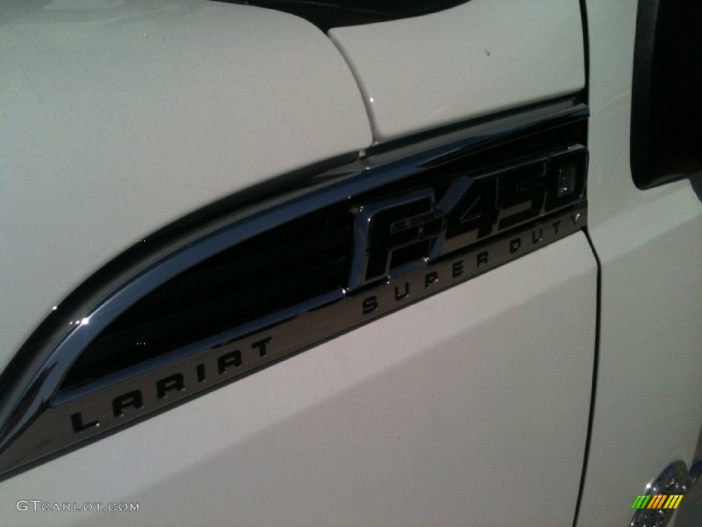 2012 F450 Super Duty Lariat Crew Cab 4x4 - Oxford White / Black photo #4