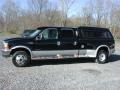 2000 Black Ford F350 Super Duty XLT Crew Cab 4x4 Dually  photo #3