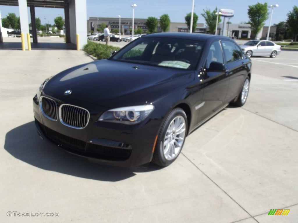 2012 7 Series 750Li Sedan - Black Sapphire Metallic / Saddle/Black photo #1
