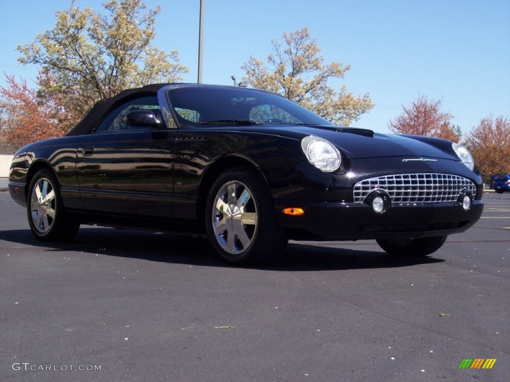 2003 Thunderbird Premium Roadster - Evening Black / Black Ink photo #13