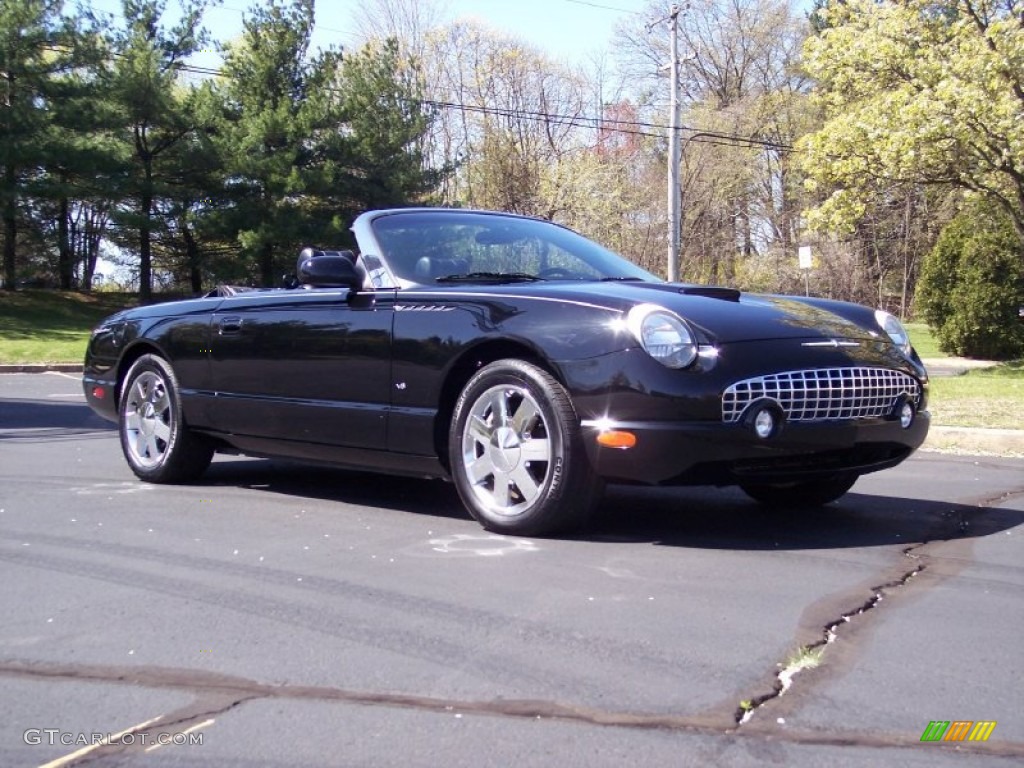 2003 Thunderbird Premium Roadster - Evening Black / Black Ink photo #28