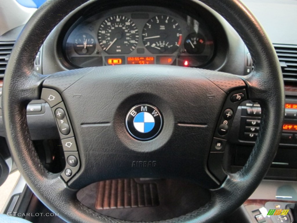 2003 BMW 3 Series 325i Wagon Black Steering Wheel Photo #63529893