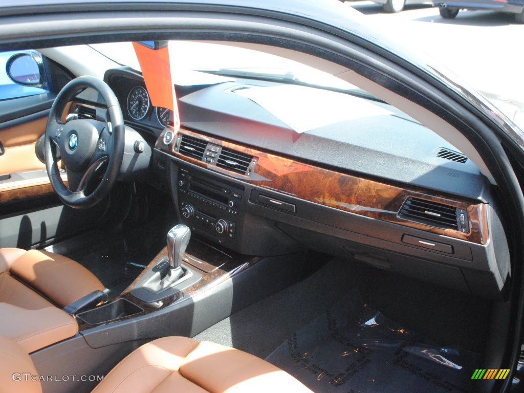 2009 3 Series 328i Coupe - Black Sapphire Metallic / Saddle Brown Dakota Leather photo #6