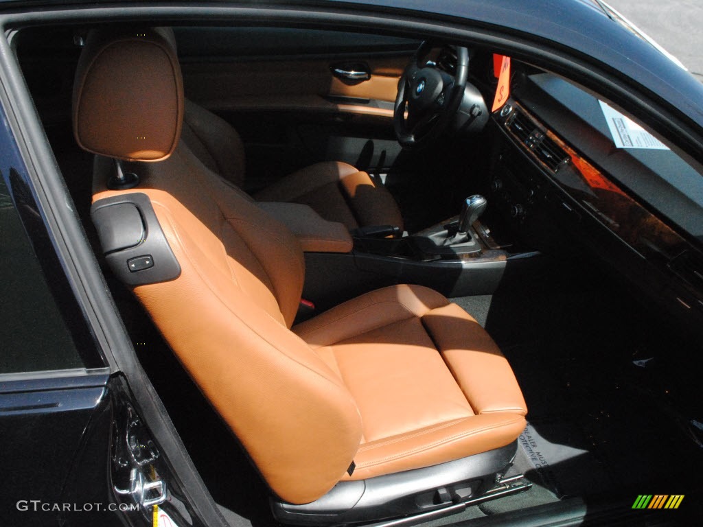 2009 3 Series 328i Coupe - Black Sapphire Metallic / Saddle Brown Dakota Leather photo #7